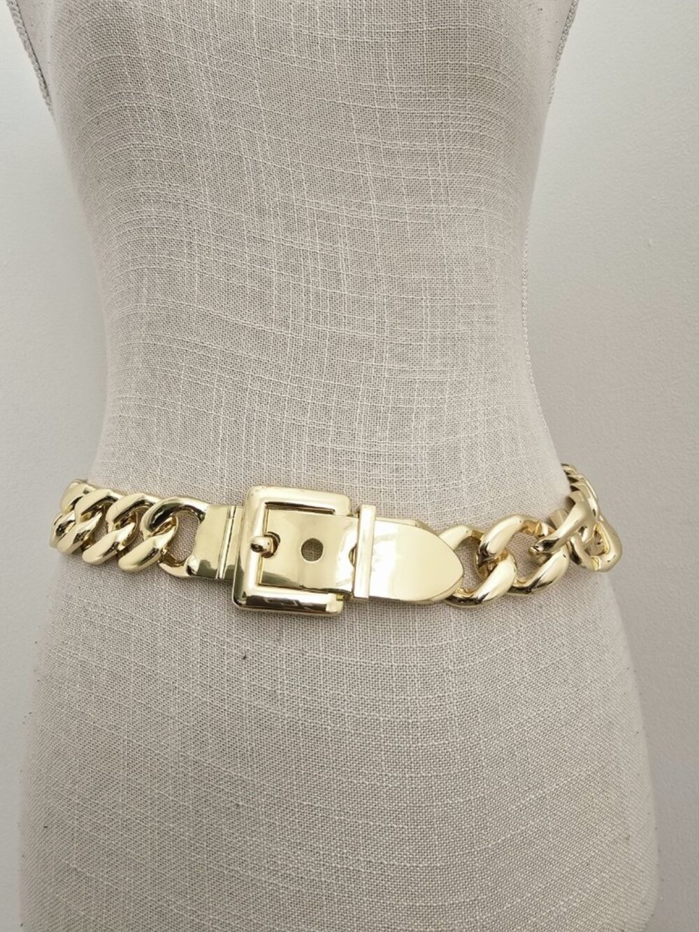 B-Low The Belt Marcel Chain Link Metal Gold High Waist Buckle Belt XS S Womens
